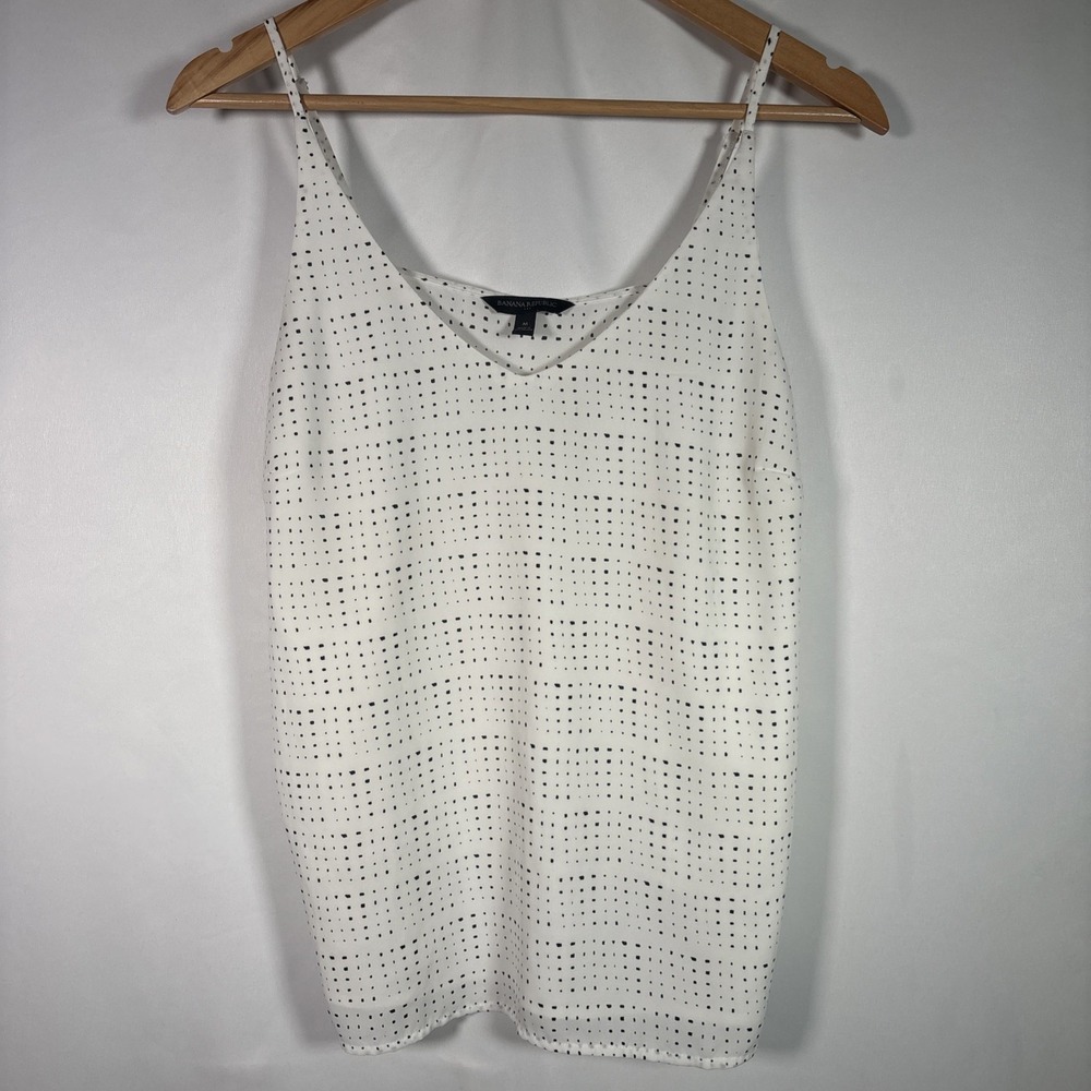 Banana Republic Polka Dot Tank Top Womens Medium Modern Classic Layer Office